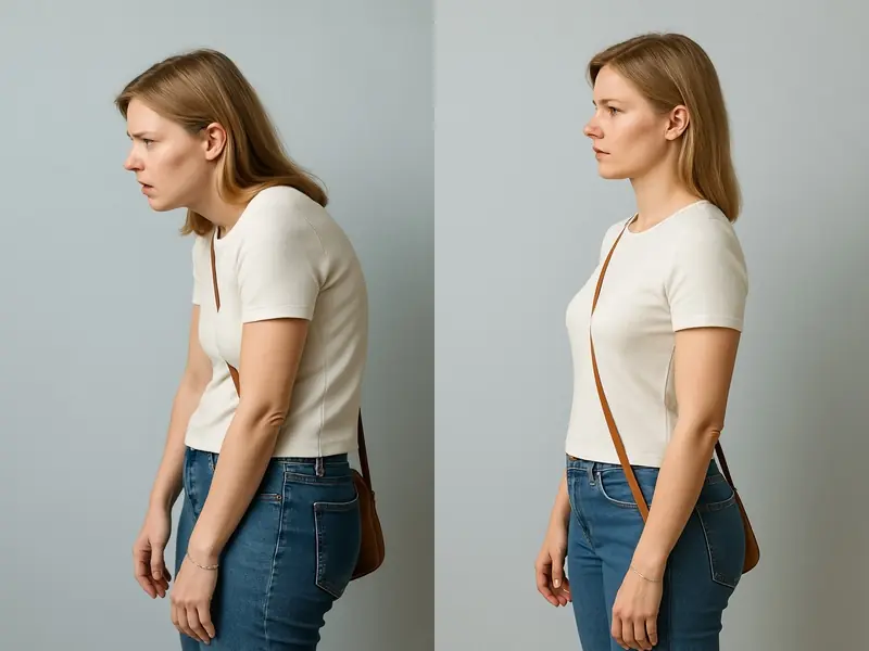 Hunched posture vs confident open posture
